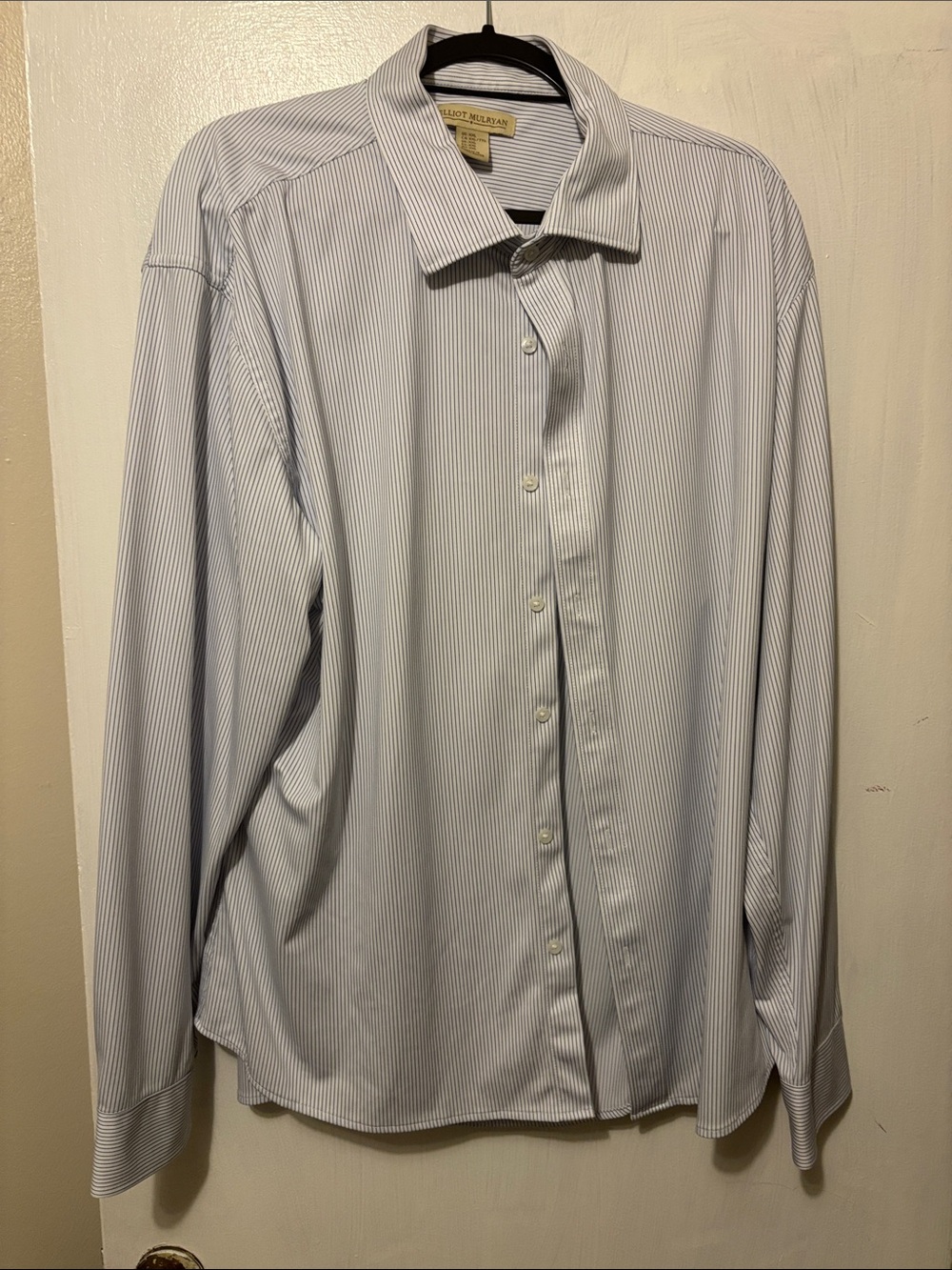 Light Blue Pinstripe Dress Shirt - Classic Spread Collar